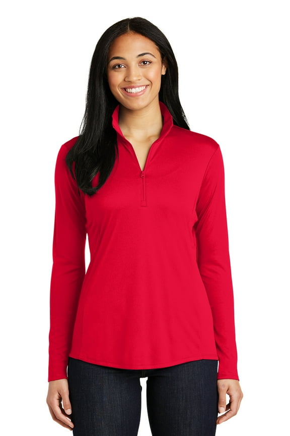 Sport Tek Women's PosiCharge Competitor 1/4-Zip Pullover, True Red, Large