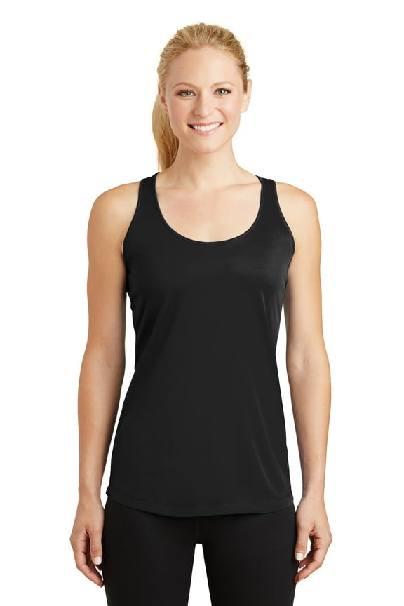 Women's Racerback Tank Top_Black_Large,LST356,Black,L
