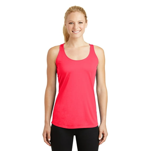 Sport-Tek Women's Racerback Tank Top_Hot Coral_XXXX-Large,LST356,Hot Coral,4XL