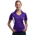 thumbnail image 1 of Sport-Tek Women's Side Blocked Performance Polo Shirt_Purple/White_S, 1 of 6
