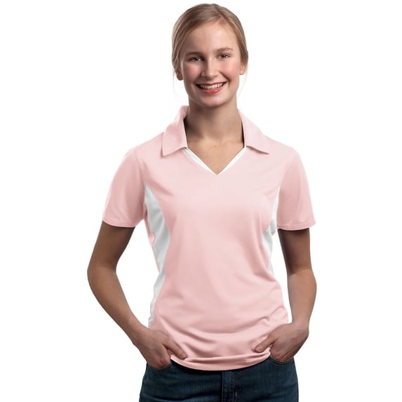 Sport-Tek Women's Side Blocked Performance Polo Shirt
