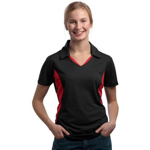 Sport-Tek Women's Side Blocked Performance Polo Shirt