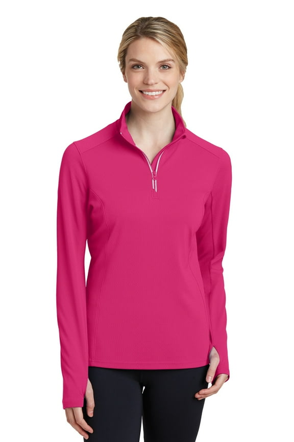 Women's Sport-Wick Textured 1/4-Zip Pullover. LST860