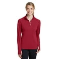 thumbnail image 1 of Sport-Tek Women's Sport-Wick Textured 1/4-Zip Pullover. LST860, 1 of 6