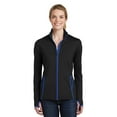 thumbnail image 1 of Sport-Tek Women's Stretch Contrast Full-Zip Jacket, 1 of 6