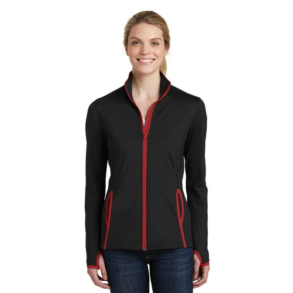 Sport-Tek Women's Stretch Contrast Full-Zip Jacket
