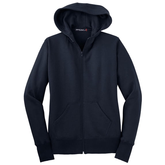 Sport-Tek Women's Stylish Full-Zip Hooded Fleece Jacket