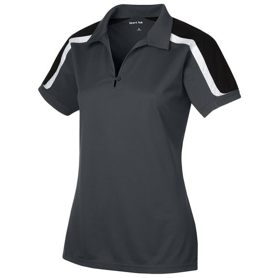 Sport-Tek Women's Tricolor Shoulder Polo Shirt
