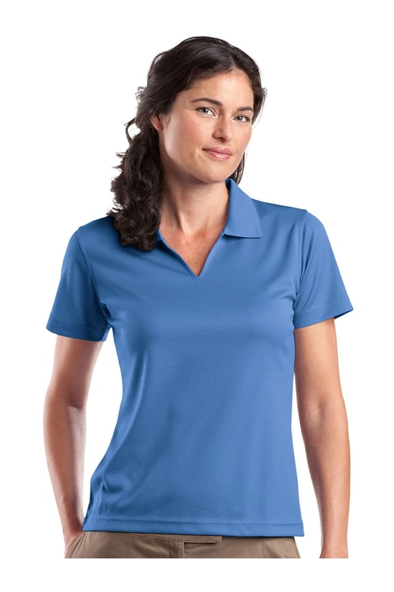 Women's V Neck Lightweight Wick Moisture Polo Shirt