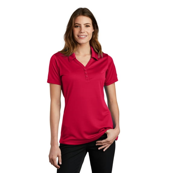 Sport-Tek Women's Y-Placket Moisture Wicking Polo Shirt_True Red_Medium