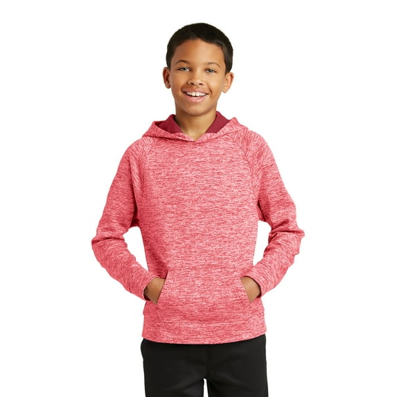 Sport-Tek YST225 Youth PosiCharge Electric Heather Fleece Hooded Pullover, Boys Hoodies and Sweatshirts