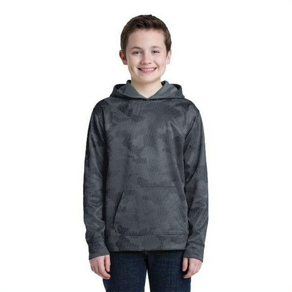 Sport-Tek Teen Youth Sport-Wick CamoHex Fleece Hooded Pullover