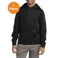 thumbnail image 1 of Sport-Tek YST244 Youth Sport-Wick Fleece Hooded Pullover, Black, S, Boys Hoodies and Sweatshirts, 1 of 1