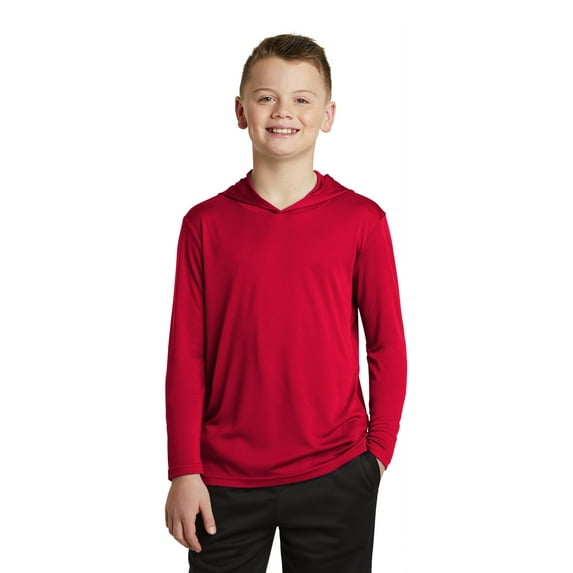 Sport-Tek YST358 Youth PosiCharge Competitor Hooded Pullover, True Red, M