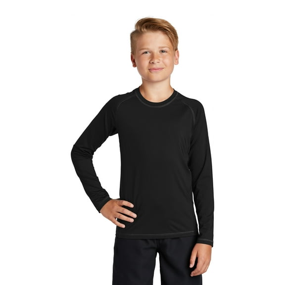 Sport-Tek YST470LS Youth Long Sleeve Rashguard Tee, Rash Guards
