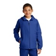 thumbnail image 1 of Sport-Tek YST73 Youth Hooded Raglan Jacket, True Royal, XS, 1 of 2