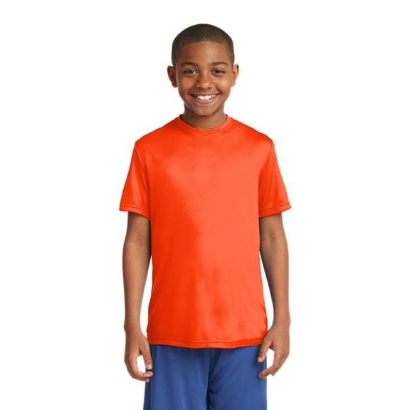 Sport-Tek - Youth Competitor Performance Short-Sleeve T-Shirt. YST350 Neon Orange
