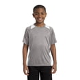 thumbnail image 1 of Sport-Tek Youth Heather Colorblock Contender Tee-XS (Vintage Heather/ White), 1 of 6