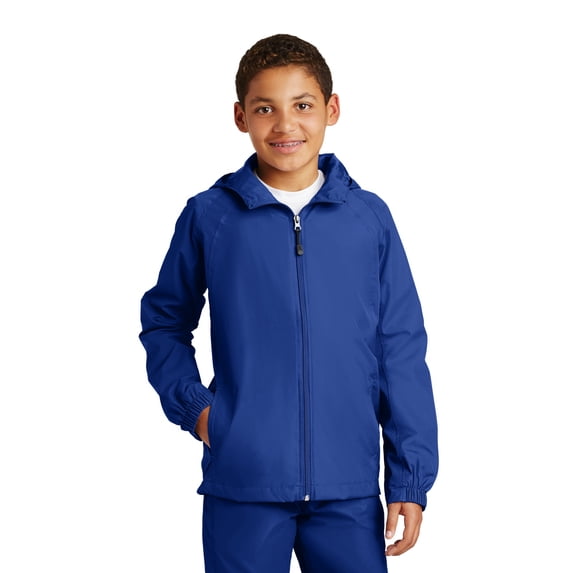 Sport-Tek® Youth Hooded Raglan Jacket. YST73