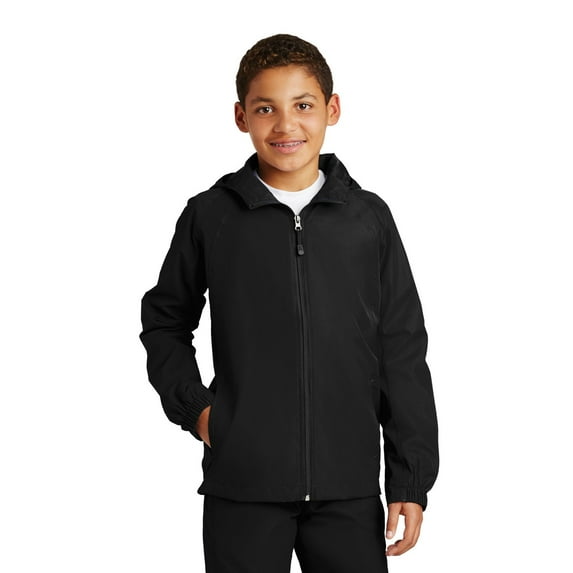 Sport-Tek Youth Hooded Raglan Jacket. YST73