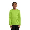 thumbnail image 1 of Sport-Tek Youth Long Sleeve PosiCharge Competitor Tee-XS (Lime Shock), 1 of 5