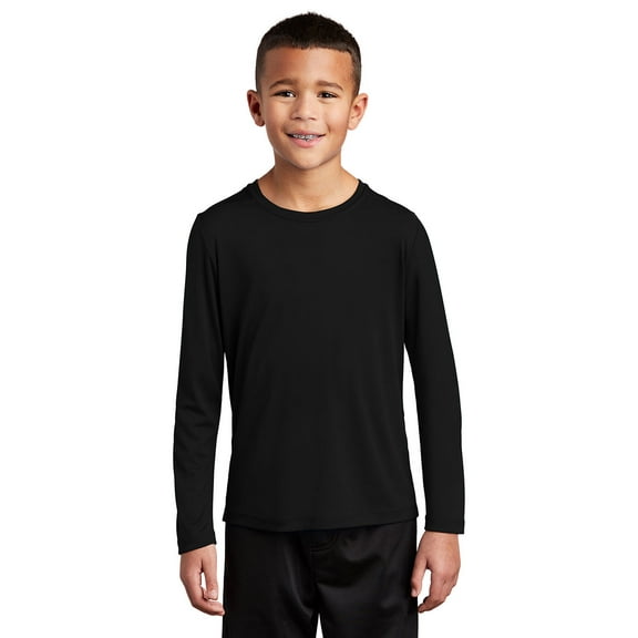 Sport-Tek Ã‚Â® Youth Posi-UVÃ‚â„¢ Pro Long Sleeve Tee. YST420LS