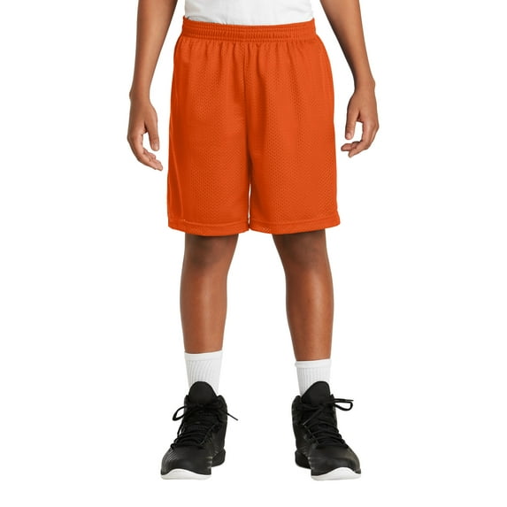 Sport-Tek Youth PosiCharge Classic Mesh Short-S (Deep Orange)