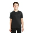 thumbnail image 1 of Sport-Tek Youth PosiCharge Competitor Sleeve Blocked Tee-XL (Black/ Iron Grey), 1 of 6