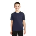 thumbnail image 1 of Sport-Tek Youth PosiCharge Competitor Sleeve Blocked Tee-XL (True Navy/ Iron Grey), 1 of 6