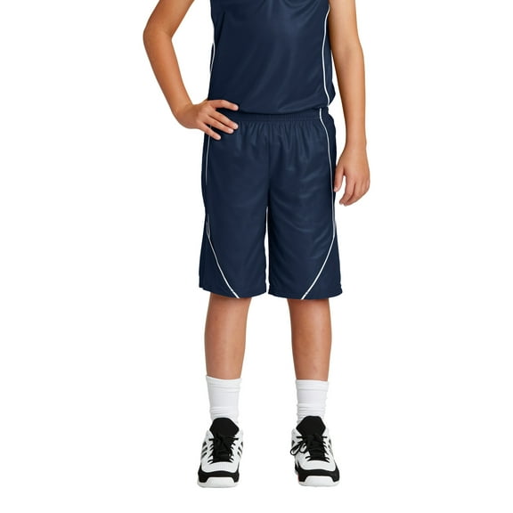 Sport-Tek ® Youth PosiCharge ® Mesh Reversible Spliced Short. YT565