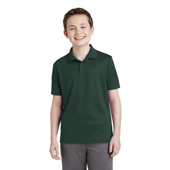 Sport-Tek Youth PosiCharge RacerMesh Polo-L (Dark Forest Green)