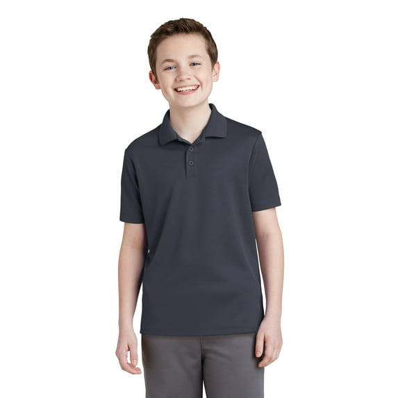 Sport-Tek Youth PosiCharge RacerMesh Polo-M (Graphite Grey)