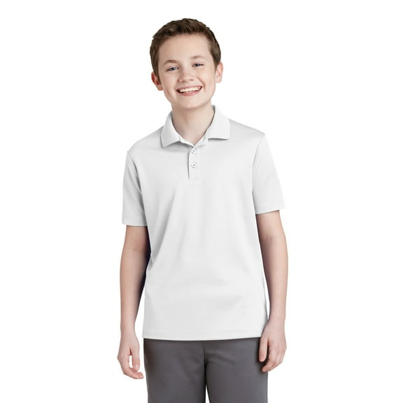 Sport-Tek Youth PosiCharge RacerMesh Polo-XL (White)