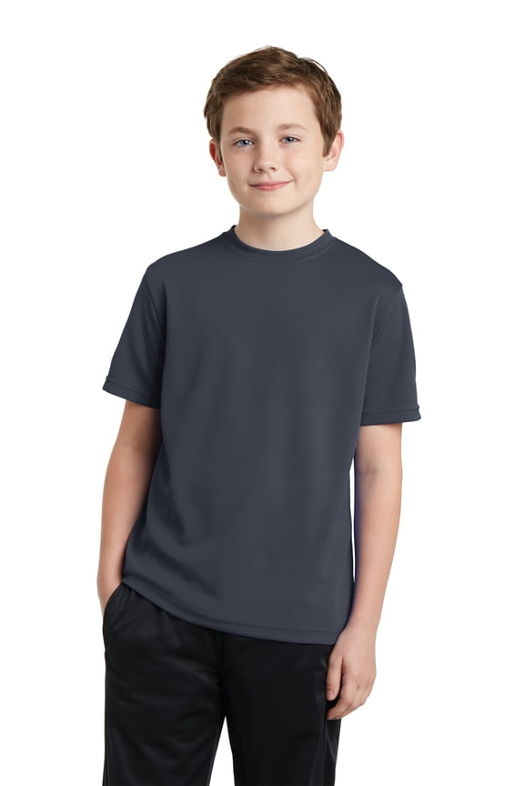 Youth PosiCharge RacerMesh Tee-XL (Graphite Grey)