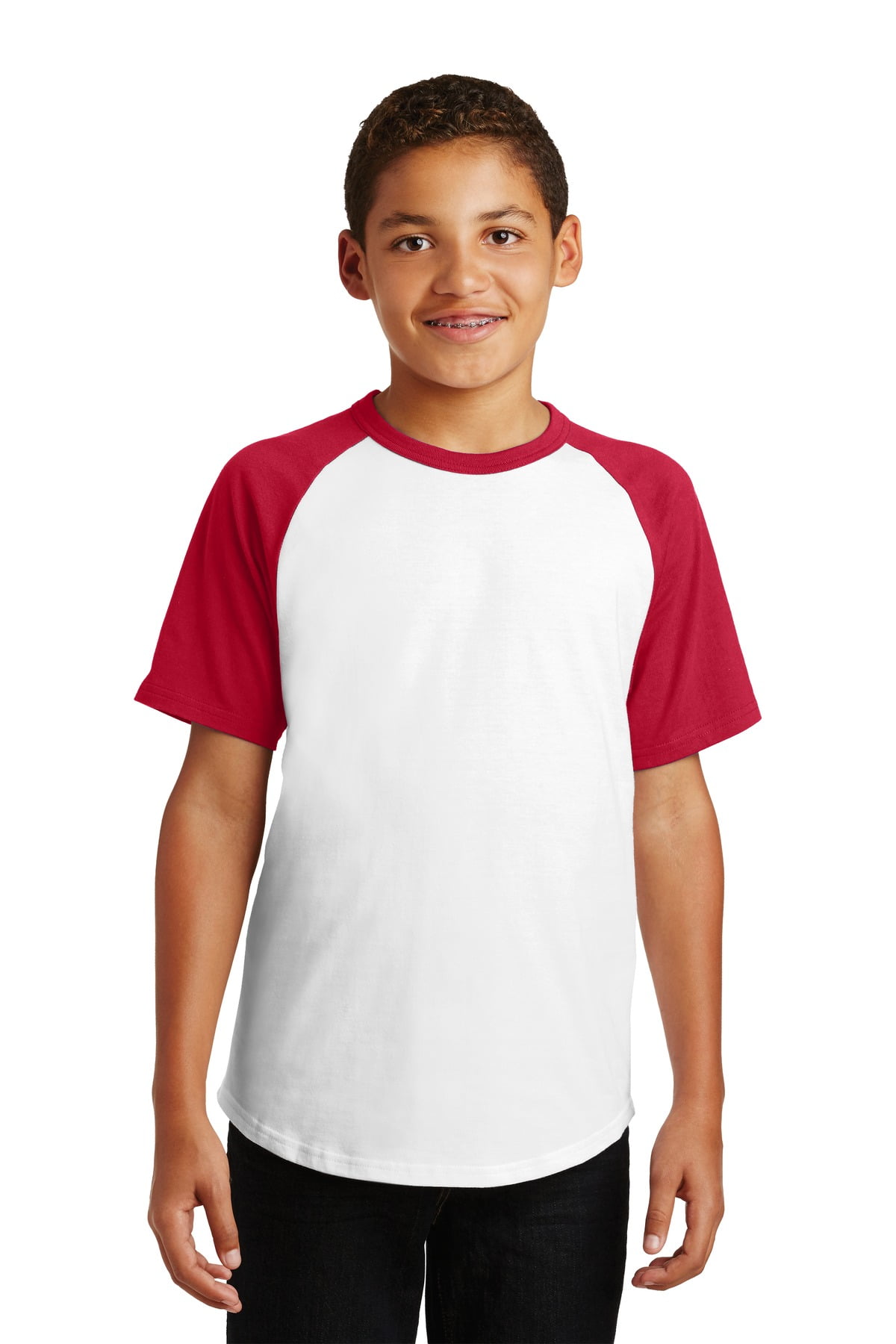Sport-Tek YT201 Youth Short Sleeve Colorblock Raglan Jersey