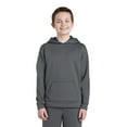 thumbnail image 1 of Sport-Tek Youth Sport Wick Fleece Colorblock Hooded Pullover-S (Dark Smoke Grey/ Navy), 1 of 6
