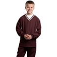 thumbnail image 1 of Sport-Tek Youth Tipped V-Neck Raglan Wind Shirt, 1 of 1
