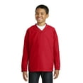 thumbnail image 1 of Sport-Tek ® Youth V-Neck Raglan Wind Shirt. YST72, 1 of 6