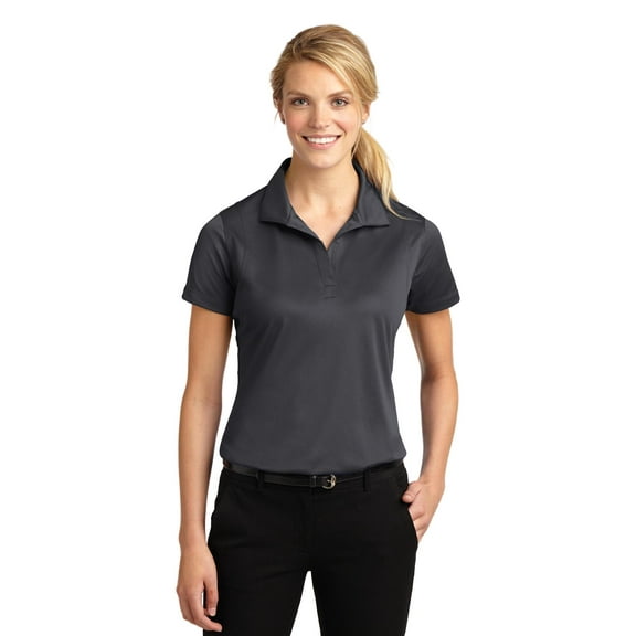 Sport-Tek Women's Micropique Sport-Wick Polo, Iron Grey, XXL