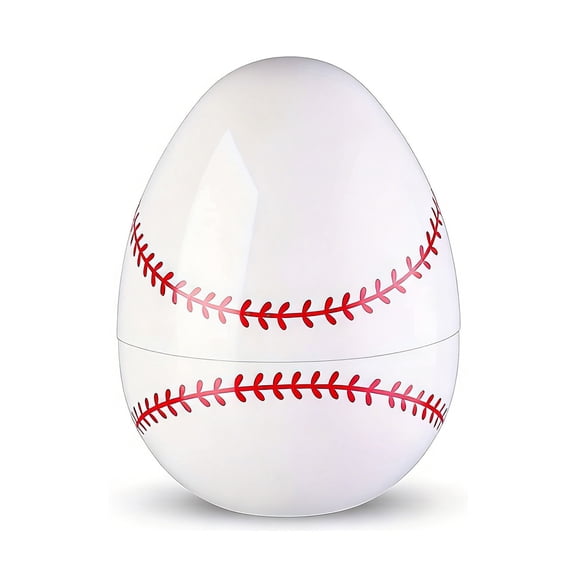 Sport Theme Easter Eggs Decorations, 5.9 Inch Plastic Soccer/Baseball Fillable Eggs Holiday Decor for Easter Basket Stuffers & Egg Hunt Party Favors