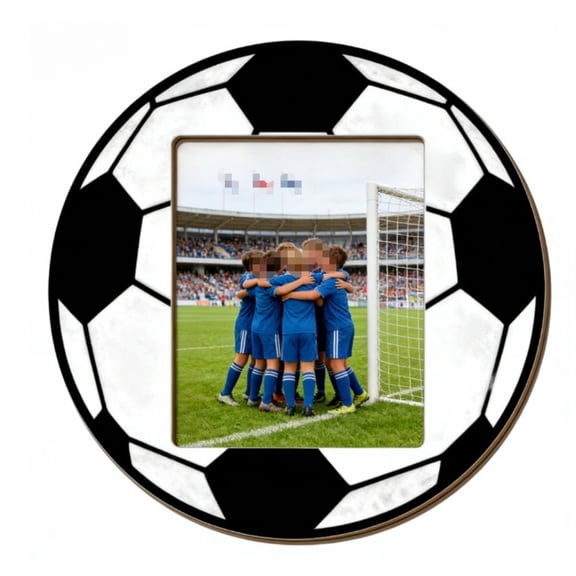 Sport-Themed Wooden Photo Frame: Perfect present for Soccer, Basketball Baseball