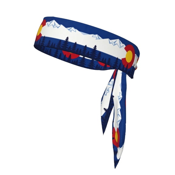 Sport Tie Headbands Head Tie For Men Women Colorado Snow Mountain Soccer Basketball Halloween Head Ties