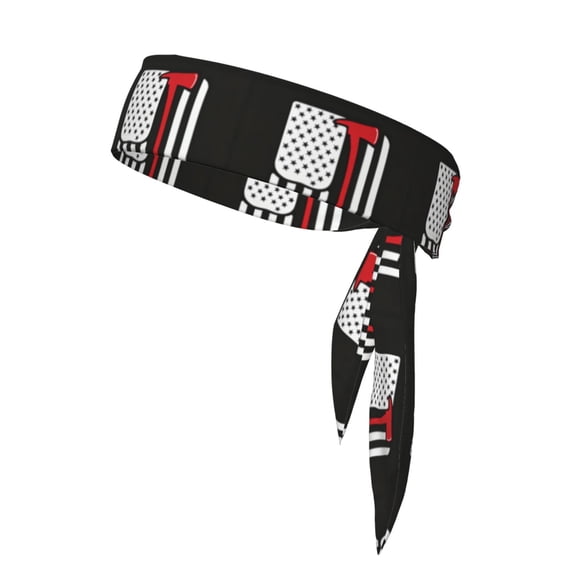 Sport Tie Headbands Head Tie For Men Women Firefighting Art Firefighter Flag Soccer Basketball Halloween Head Ties