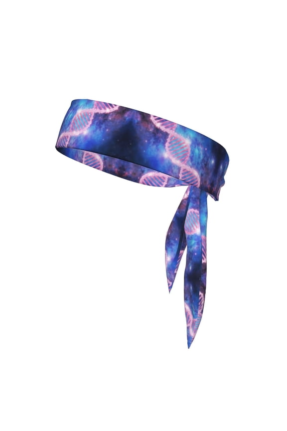 Sport Tie Headbands Head Tie For Men Women Rainbow Glitter Double Helix Soccer Basketball Halloween Head Ties
