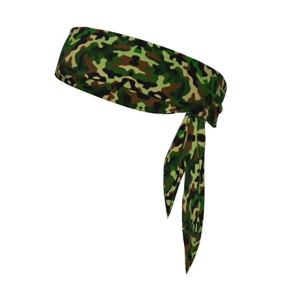 Sport Tie Headbands Head Tie For Men Women Retro Camouflage Pattern Soccer Basketball Halloween Head Ties