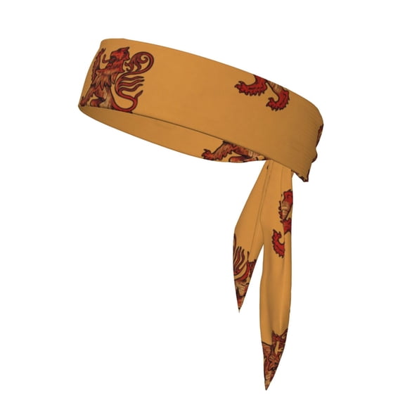 Sport Tie Headbands Head Tie For Men Women Scottish Flag Lion Logo Soccer Basketball Halloween Head Ties