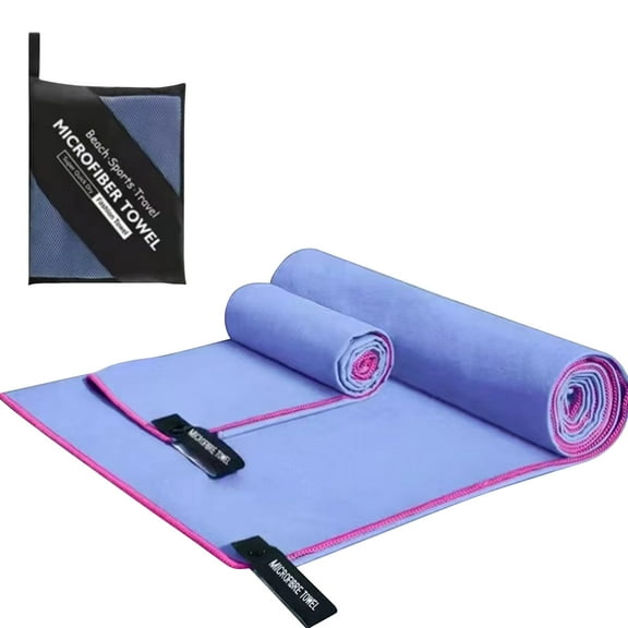 Sport Towel, Rvkxad Super Absorbent Fast Drying Microfiber Gym Towel, Quick Dry Lightweight Travel Towel with Snap Hang Loop for Fitness Exercise Camping Beach