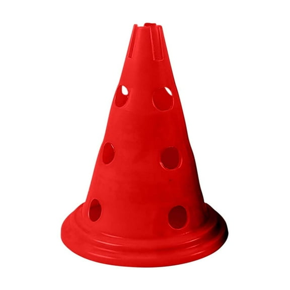 Sport Training Cone, Portable Soccer Training Cones Equipment, Tapered Obstacle Bar Bucket Sign Barrier with Holes (Assorted Color)