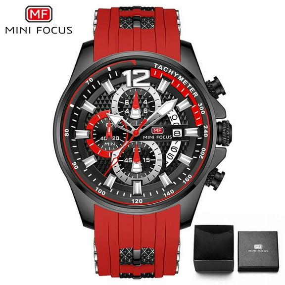 Sport Watch For Men Top Brand Luxury Quartz Wristwatch Reloj Hombre Montre Homme Waterproof Red Silicone Strap Relogio Masculino