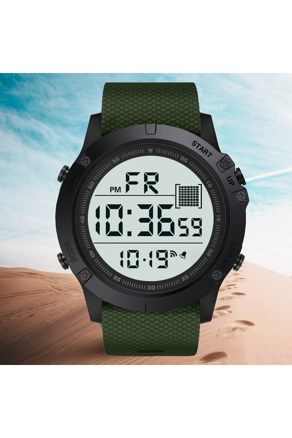 Sport Watch, Gaqring 50M Waterproof LED Digital Wristwatch, Outdoor Multi-Function Stopwatch Alarm Backlight Sport Watch for Men Women, Army Green